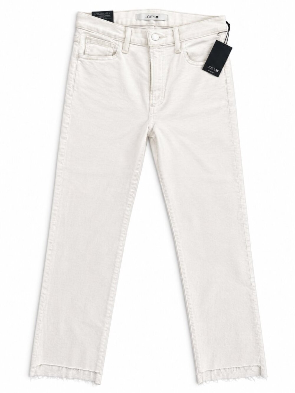 Joe's Jeans High Rise Crop Boot Cut + Step Heam White Jeans Women's Size 26